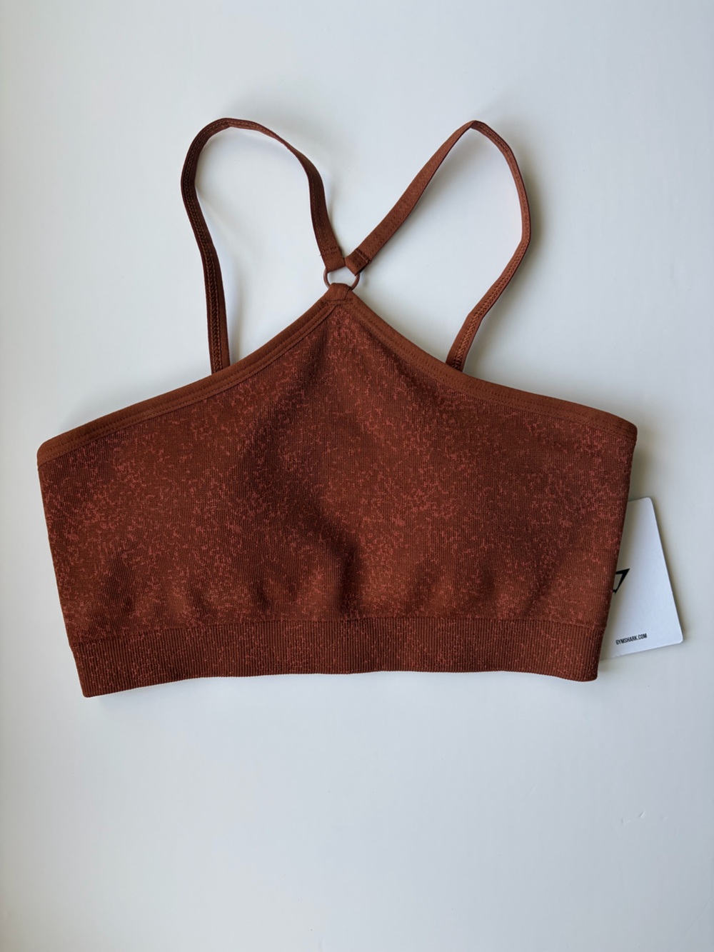 Gymshark Brown Adapt Fleck Seamless Halterneck Bralette